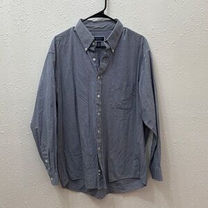 Club Room Blue Checkered Button Down Shirt
